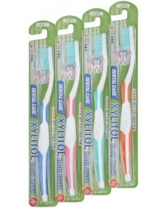 Buy Dental Care Set: Toothbrush with extra-fine double bristles 'Xylitol', medium and soft, 4 pcs | Online Pharmacy | https://pharm-pills.com