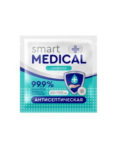 Buy Smart medical Disinfectant: 'ANTISEPTIC Wipes' SACHET size 60mmx100mm / pack-250pcs. | Online Pharmacy | https://pharm-pills.com