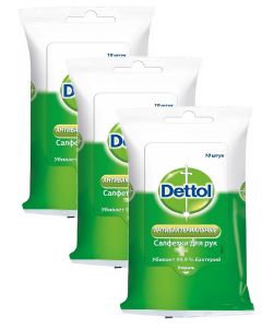 Buy acterial wipes # Dettol anti-moisture wipes , 10 pcs х 3 pcs | Online Pharmacy | https://pharm-pills.com