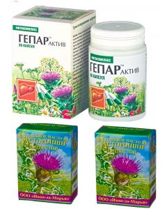 Buy HEPARactive. 60 caps + Milk thistle oil. 2 pcs. | Online Pharmacy | https://pharm-pills.com