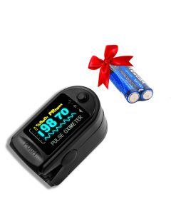 Buy Medical pulse oximeter (oximeter) finger heart rate monitor for measuring oxygen in the blood, batteries included (black) | Online Pharmacy | https://pharm-pills.com