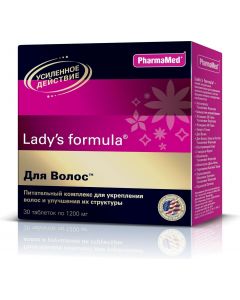 Buy Lady-S Nourishing Complex 'For Hair' Formula, to strengthen hair and improve its structure, 30 tablets | Online Pharmacy | https://pharm-pills.com