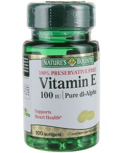 Buy Natural Bounty 'Vitamin E', 100 capsules | Online Pharmacy | https://pharm-pills.com