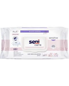 Buy Seni Care wet wipes, for sensitive skin with aloe vera and allantoin, 68 pcs | Online Pharmacy | https://pharm-pills.com