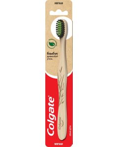 Buy Toothbrush Colgate Bamboo, with charcoal, soft, CN08010A_1, black, green | Online Pharmacy | https://pharm-pills.com