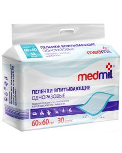 Buy Medical diaper Medmil Disposable absorbent nappies Optima, 60 x 60 cm, 30 pcs | Online Pharmacy | https://pharm-pills.com