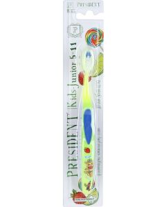 Buy President Kids Junior toothbrush, children, 5-11 years old, soft, assorted colors  | Online Pharmacy | https://pharm-pills.com