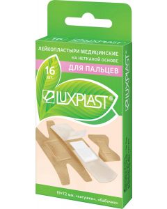 Buy Adhesive plaster Luxplast Luxplast Medical adhesive plasters For fingers, on a non-woven base, assorted, 16 pcs | Online Pharmacy | https://pharm-pills.com