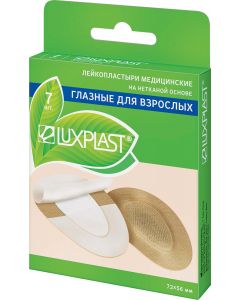 Buy Adhesive plaster Luxplast Luxplast Medical adhesive plaster for adults Ocular, non-woven base, 7 pcs | Online Pharmacy | https://pharm-pills.com