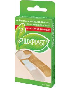 Buy Adhesive plaster Luxplast Luxplast Adhesive plaster medical, hemostatic, polymer-based, 12 pcs | Online Pharmacy | https://pharm-pills.com