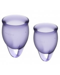 Buy Satisfyer Feel Confident menstrual cups, set of 2, Satisfyer purple | Online Pharmacy | https://pharm-pills.com