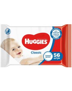 Buy Wet wipes Huggies Classic, 56 pieces | Online Pharmacy | https://pharm-pills.com