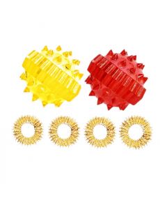 Buy Su-Jok massage ball with spring rings, set of 2 pcs. (yellow and red) | Online Pharmacy | https://pharm-pills.com