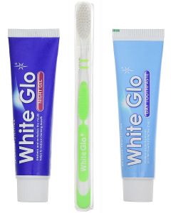 Buy 'White Glo' toothpaste, day + Night gel + Toothbrush, color: light green | Online Pharmacy | https://pharm-pills.com