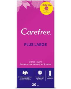 Buy Carefree Plus Panty liners 'Large', 20 pcs | Online Pharmacy | https://pharm-pills.com