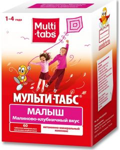 Buy Multi-tabs Kid Chewable tablets, raspberry-strawberry flavor, # 60  | Online Pharmacy | https://pharm-pills.com