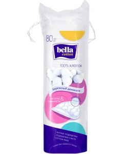 Buy Closed-edge cotton pads 'Bella cotton', 80 pcs. | Online Pharmacy | https://pharm-pills.com