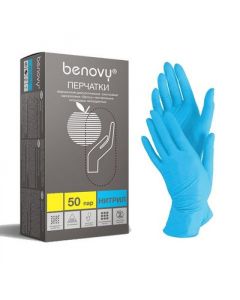 Buy Hygienic gloves Benovy, 100 pcs, 3 / L | Online Pharmacy | https://pharm-pills.com