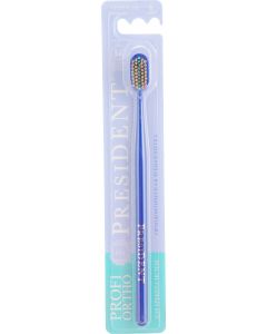 Buy Toothbrush PresiDENT Profi Ortho, medium, blue | Online Pharmacy | https://pharm-pills.com