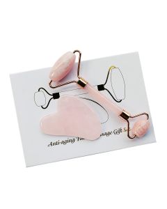 Buy Set: Rollerball and Guasha Scraper from Rose Quartz Facial Massager | Online Pharmacy | https://pharm-pills.com