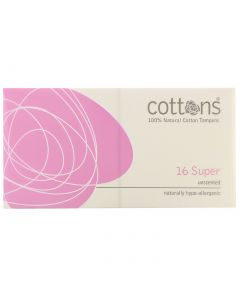 Buy Cottons, Super, Tampons made of 100% pure cotton, odorless, 16 pieces per pack | Online Pharmacy | https://pharm-pills.com