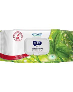 Buy Aura Family wet wipes, with an antibacterial effect, 120 pcs, assorted | Online Pharmacy | https://pharm-pills.com