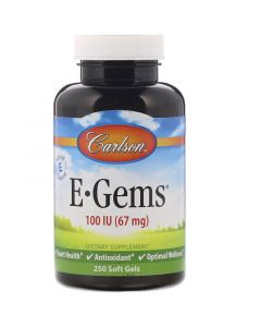 Buy Carlson Labs, Vitamin E, E-Gems, 67 mg (100 IU), 250 pcs | Online Pharmacy | https://pharm-pills.com