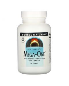 Buy Source Naturals, Mega-One Iron Free Multivitamins, 60 Tablets | Online Pharmacy | https://pharm-pills.com