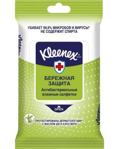 Buy Kleenex Wet wipes Antibacterial 10 pcs | Online Pharmacy | https://pharm-pills.com