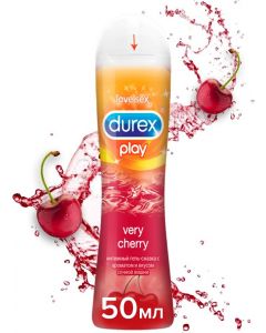 Buy DUREX Play Very Cherry Intimate Lubricant Gel, with aroma and taste of juicy cherry, 50 ml | Online Pharmacy | https://pharm-pills.com