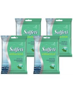 Buy Salfeti Antibacterial Wet Cleansing Wipes, 4 packs of 20 each | Online Pharmacy | https://pharm-pills.com