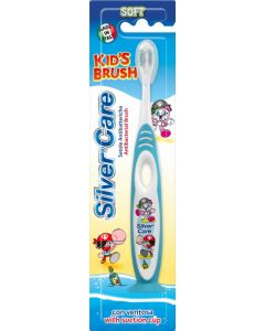 Buy Silver Care 'Kids Brush' toothbrush on a stand, soft, assorted colors, from 2 to 6 years old | Online Pharmacy | https://pharm-pills.com