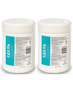 Buy Set of 2 pcs Edel disinfecting wipes. (80 pcs) | Online Pharmacy | https://pharm-pills.com