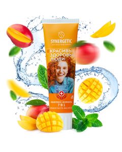 Buy Synergetic Toothpaste Complex-formula 7in1 'MANGO + MINT' natural, no fluoride, 100g | Online Pharmacy | https://pharm-pills.com