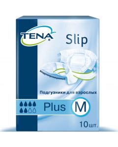 Buy Tena Slip Plus M Adult Diapers, 10 pcs | Online Pharmacy | https://pharm-pills.com