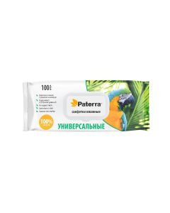 Buy Wet wipes in packaging with a plastic valve 'UNIVERSAL', PATERRA, 14 x 19 cm, 100 PC. in the package | Online Pharmacy | https://pharm-pills.com