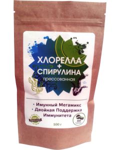 Buy Greenbuffet Mix of chlorella and spirulina, pressed, 100 g | Online Pharmacy | https://pharm-pills.com