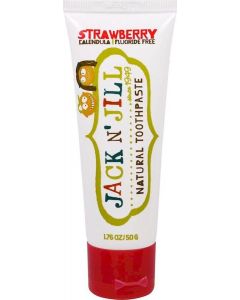 Buy Jack N'Jill Baby Toothpaste Strawberry for babies from 6 months with xylitol. Free of fluoride, SLS, parabens. Organic, 50 ml | Online Pharmacy | https://pharm-pills.com