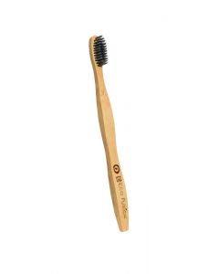 Buy Eco Fusion Modern Toothbrush, bamboo, with nylon gray bristles, charcoal powder  | Online Pharmacy | https://pharm-pills.com