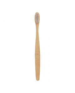 Buy Flora bamboo toothbrush with white bristles made from biodegradable polymer and bamboo fibers, treated with charcoal | Online Pharmacy | https://pharm-pills.com