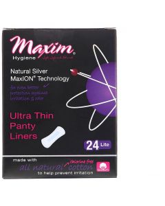 Buy Maxim Hygiene Products, Ultra Thin Panty Liners, Natural MaxION Silver Technology, Lightweight, 24 | Online Pharmacy | https://pharm-pills.com