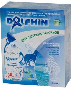 Buy Dolphin nasal washer + nasopharyngeal washer for children, 120 ml, 30 bags x 1 g | Online Pharmacy | https://pharm-pills.com