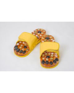 Buy Massage slippers with stones yellow. Size 37 | Online Pharmacy | https://pharm-pills.com