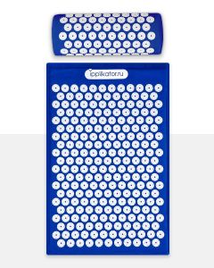 Buy Kuznetsov's applicator (iplikator), massage needle mat + roller, acupuncture set, blue. Promotes relaxation and relief from back pain and headaches. | Online Pharmacy | https://pharm-pills.com