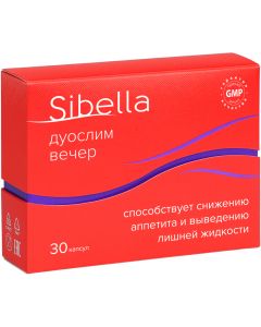 Buy Sibella DUOSLIM EVENING capsules help reduce appetite caps. 0.3g # 30 | Online Pharmacy | https://pharm-pills.com