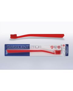 Buy Swissdent Profi Toothbrush brush, medium hard, red | Online Pharmacy | https://pharm-pills.com