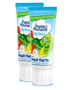 Buy Drakosha Happy Moments Kids Toothpaste, strawberry, 60 ml х 2 pcs | Online Pharmacy | https://pharm-pills.com