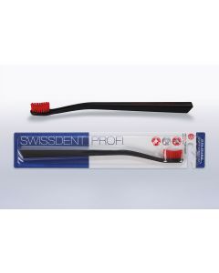 Buy Swissdent Profi Toothbrush, medium hard, black-red | Online Pharmacy | https://pharm-pills.com