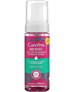 Buy Carefree Duo Effect intimate hygiene mousse, with green tea and aloe vera, 150 ml | Online Pharmacy | https://pharm-pills.com