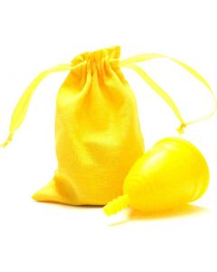 Buy OnlyCup / Yellow menstrual cup Linen (with linen bag), size L | Online Pharmacy | https://pharm-pills.com